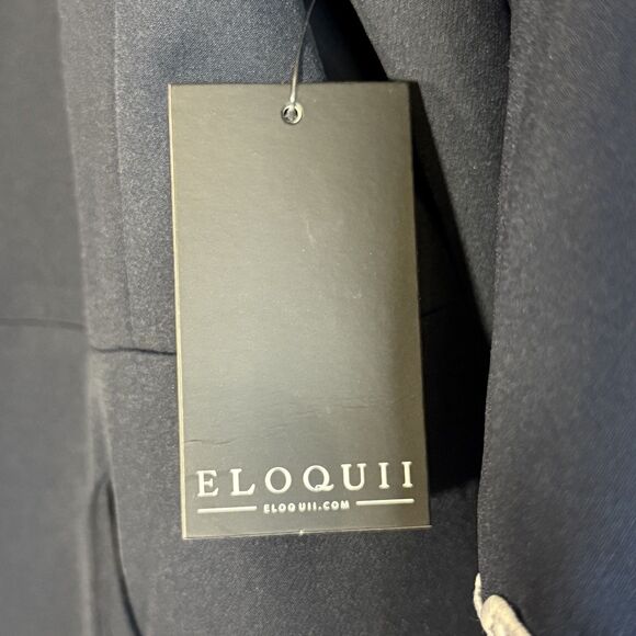 NWT Eloquii Blue Blazer Suit white Lace Jacket Career Business Travel   Size 18 - Picture 6 of 11